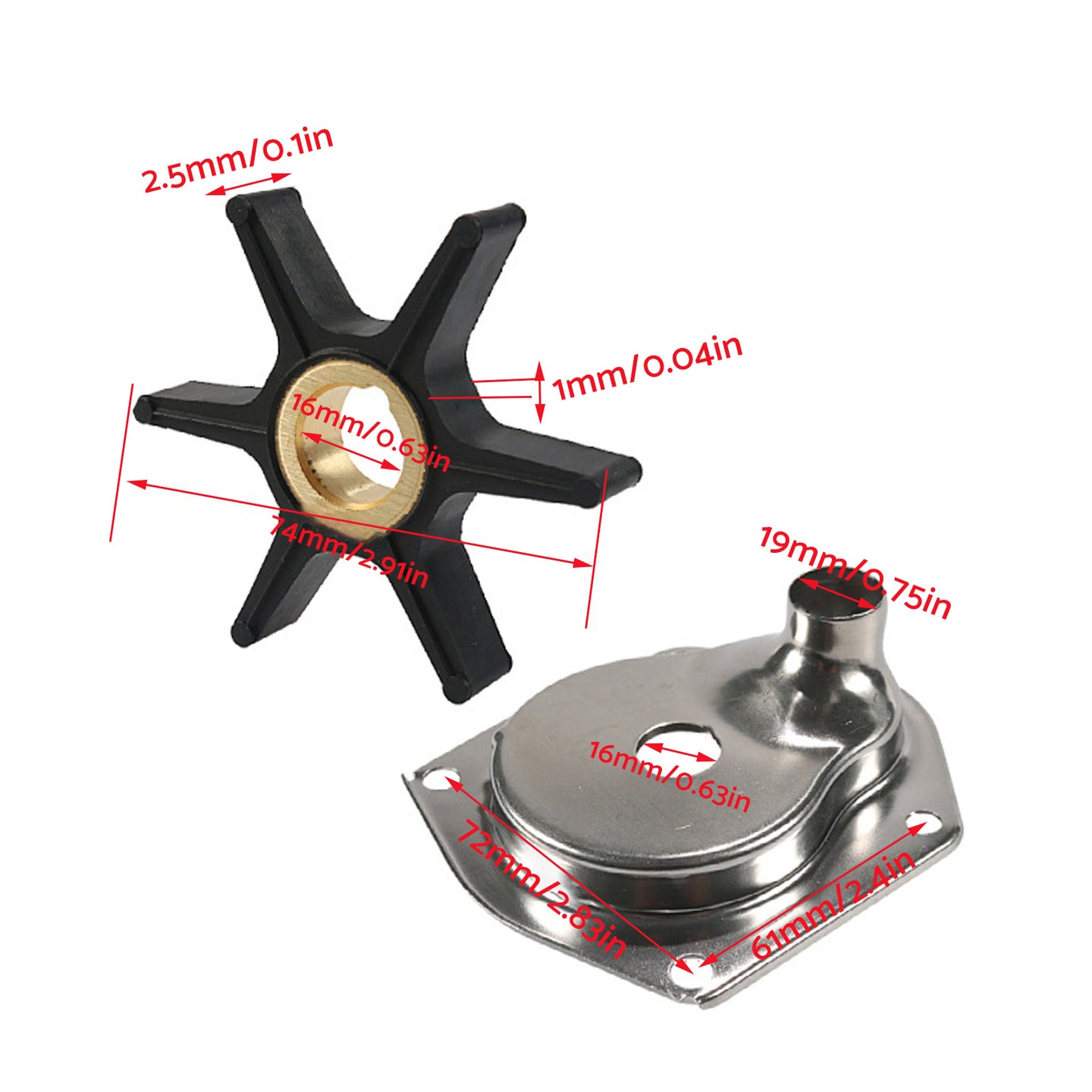 {{ Water Pump Impeller Repair Kit Suitable for Mariner/Force 25 30 40 50 1998鈥慤p }} - Buy Car Parts Online at {{ Kaka Auto Parts }}.