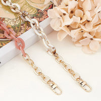 2PCS Resin Purse Chain Handle Acrylic Bag Strap Detachable Purse Clutches Handle