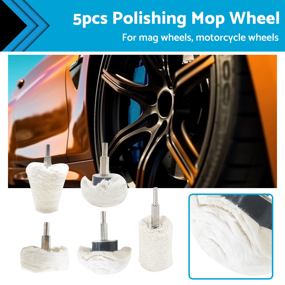 {{ 5PCS Polishing Buffing Pad Mop Wheel Drill Kit for Manifold Aluminum Stainless }} - Buy Car Parts Online at {{ Kaka Auto Parts }}.