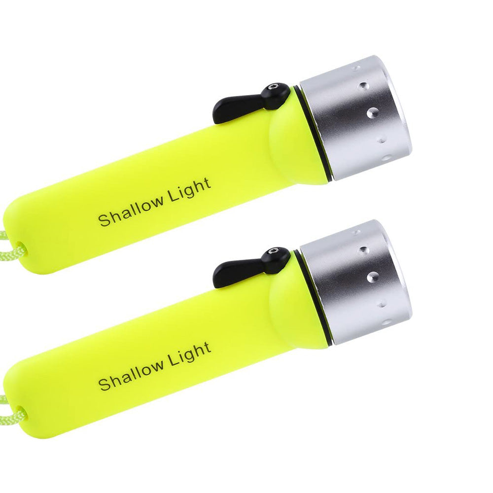 2x Waterproof Bright LED Scuba Diving Underwater Flashlight Torch Light Lamp Suitable For Diving & Outdoor Use