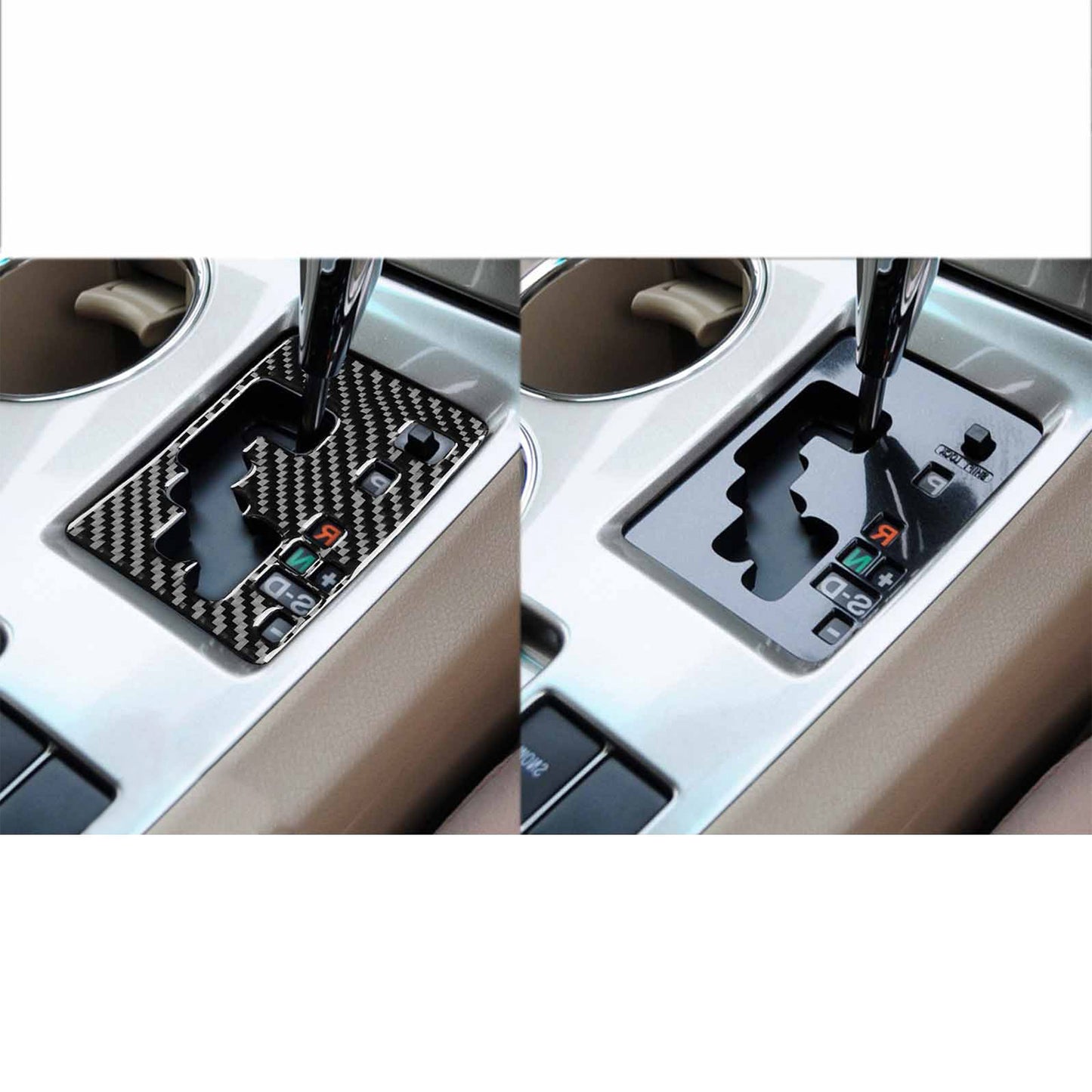 2pcs Carbon Fiber Gear Shift Console Trim Suitable For Toyota Kluger 08-13