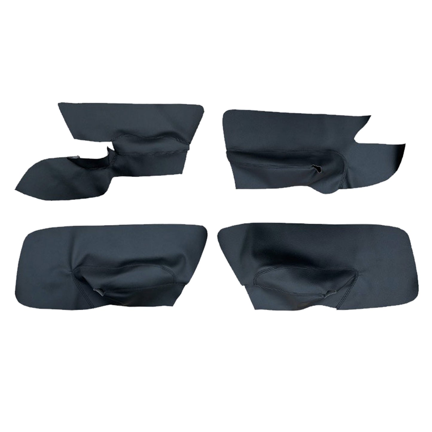 4x Black Leather LH RH Door Armrest Panel Cover Suitable For VW Jetta Golf MK5