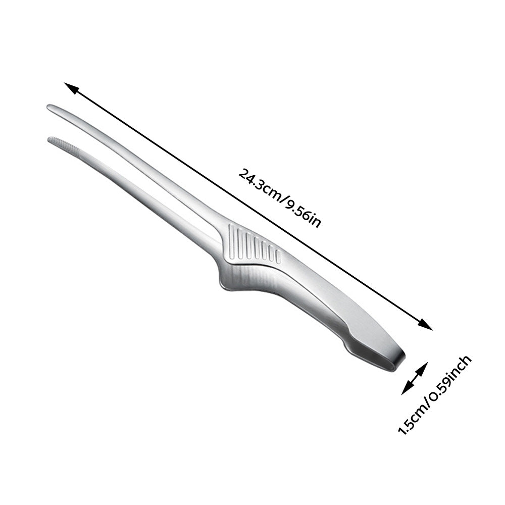 4x Korean & Japanese BBQ Self-Standing Grill Tongs Suitable For Non-Slip Cooking