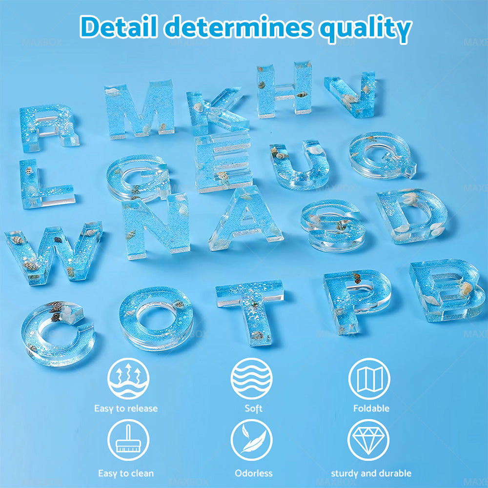 {{ Alphabet Epoxy Resin Mold Letter Number Silicone Mould Keychain Tassel Pin Vise }} - Buy Car Parts Online at {{ Kaka Auto Parts }}.