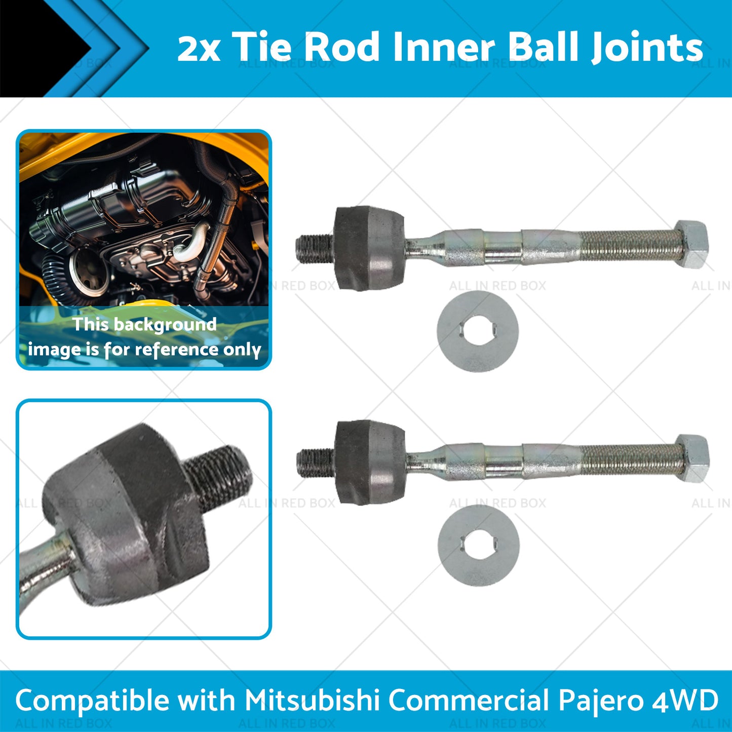 {{ 2x Tie Rod Inner Ball Joint Suitable for Mitsubishi Commercial Pajero 4WD 00-10 }} - Buy Car Parts Online at {{ Kaka Auto Parts }}.