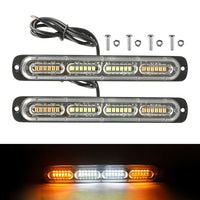 2x 48LED Amber Recovery Strobe Flashing Grille Lightbar Lamp Suitable For Truck
