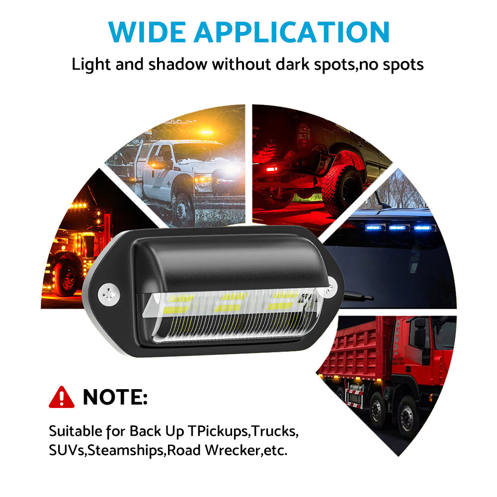 6-LED License Number Plate Light Suitable For Truck, SUV, Trailer & Lorry 12-24V