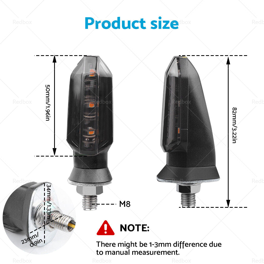 {{ 4 x Motorcycle Indicators Bike LED Turn Signal Light Blinkers Amber Universal AU }} - Buy Car Parts Online at {{ Kaka Auto Parts }}.