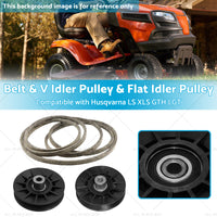 {{ Belt  and  V Idler Pulley  and  Flat Idler Pulley Suitable For Husqvarna LS XLS GTH LGT }} - Buy Car Parts Online at {{ Kaka Auto Parts }}.