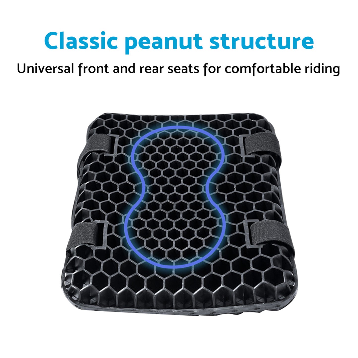 Motorcycle Seat Cushion Comfort Gel Pillow Pad Cover Motorbike Pressure Relief