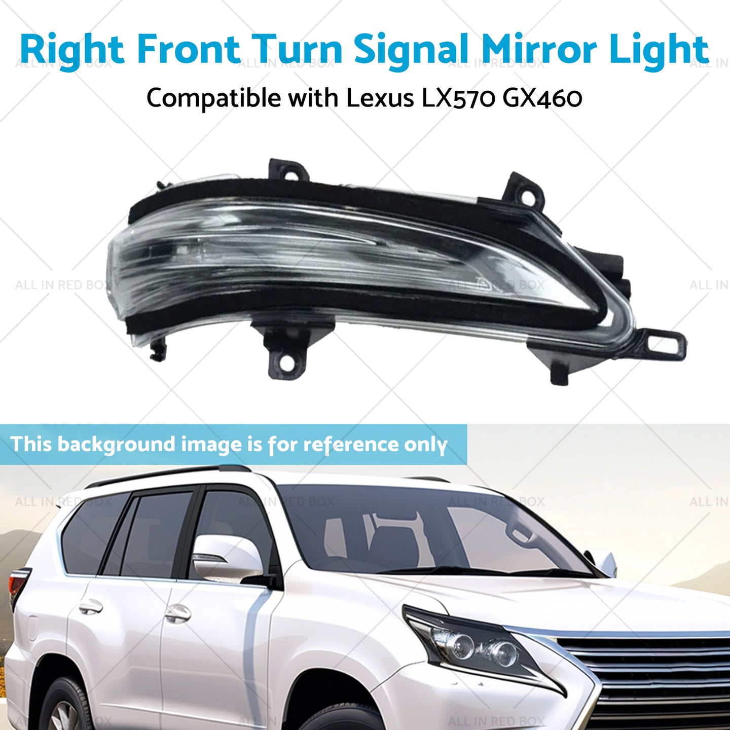 {{ Right Front Turn Signal Mirror Light Suitable for Lexus 13-20 GX460 LX570 }} - Buy Car Parts Online at {{ Kaka Auto Parts }}.