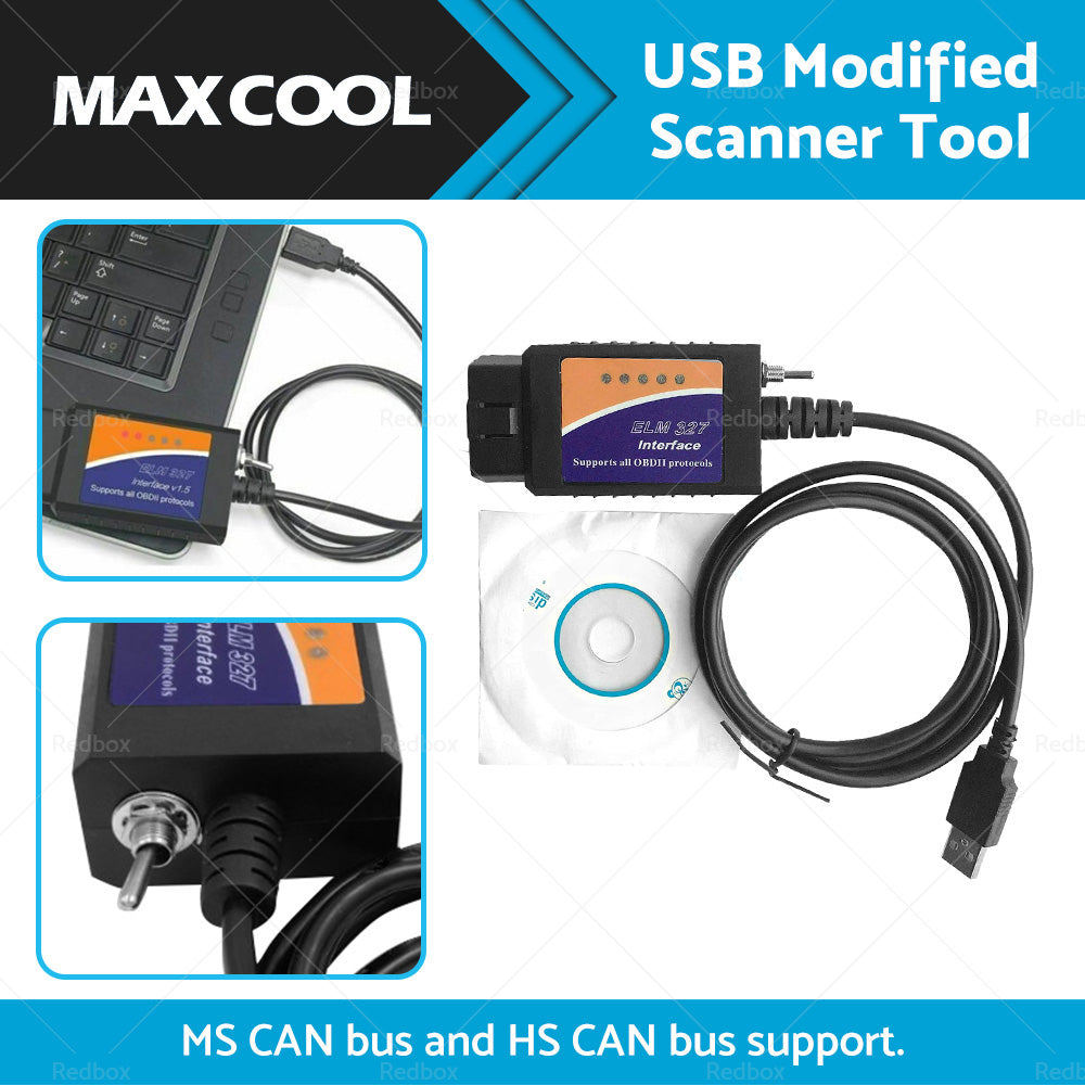 {{ USB modified Suitable For Ford ELMconfig latest chip HS-CAN MS-CAN Forscan OBD2 }} - Buy Car Parts Online at {{ Kaka Auto Parts }}.