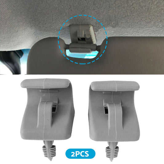2x Sun Visor Clip Left & Right Side Suitable For Hyundai Getz 2002-2011 Grey 852351C300QS