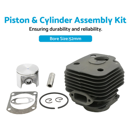 Piston  and  Cylinder Assembly Kit Suitable For Husqvarna 66 268 272 Chainsaw 52mm