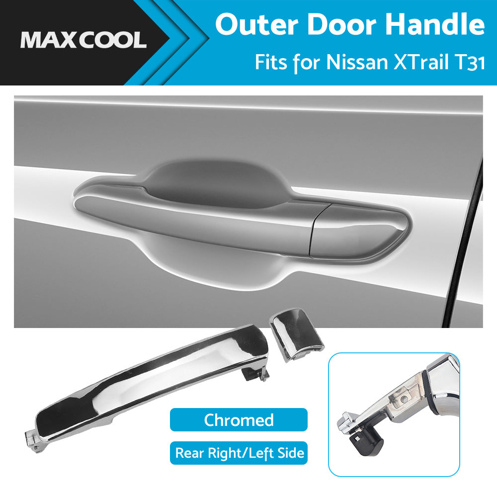 {{ For Nissan XTrail T31 2007-2013 REAR LH Left  or  RH Right Outer Door Handle Chrome }} - Buy Car Parts Online at {{ Kaka Auto Parts }}.