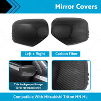 {{ Carbon Fiber Mirror Covers Suitable For Mitsubishi Triton MN ML 2006 - 2014 }} - Buy Car Parts Online at {{ Kaka Auto Parts }}.