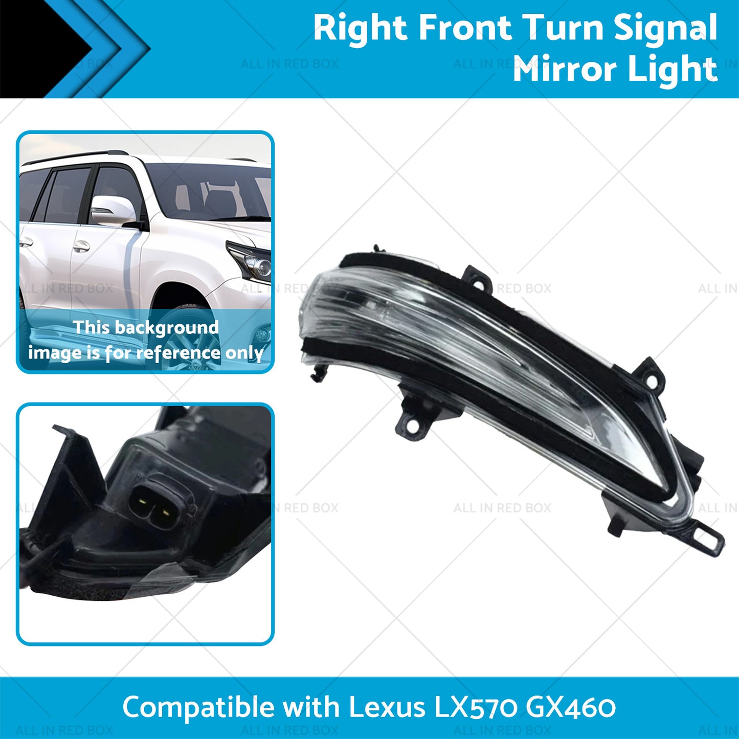 {{ Right Front Turn Signal Mirror Light Suitable for Lexus 13-20 GX460 LX570 }} - Buy Car Parts Online at {{ Kaka Auto Parts }}.