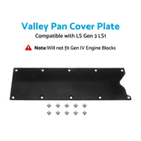 Suitable For LS1 LS Gen 3 Billet Valley Pan Cover Low Plate Knock Sensor Delete