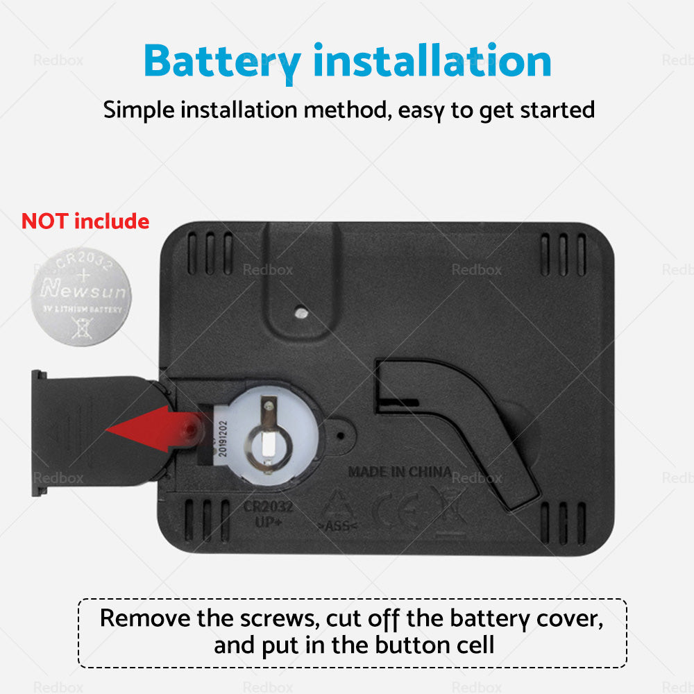 {{ Small Mini Digital Clock Temperature 鈩 Alarm Travel LCD LED Battery Black White }} - Buy Car Parts Online at {{ Kaka Auto Parts }}.