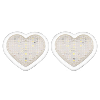 compare product Pair of 12V LED Side Marker Indicators Suitable For Heart Clear Flash White