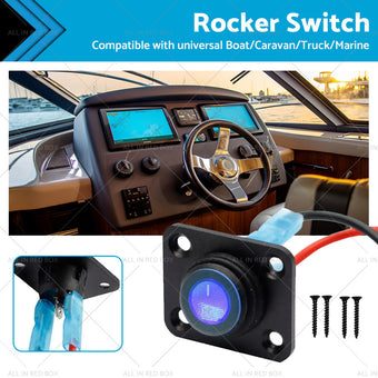 compare product For Boat Caravan Truck Marine 12V 1 Gang Toggle Rocker Switch Panel ON OFF
