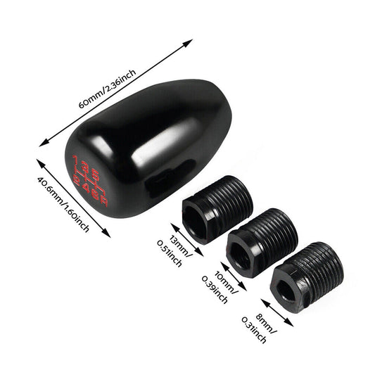 6-Speed Manual Gear Shift Knob Black Suitable For Nissan Navara D40 2004-2015
