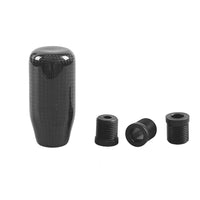 100% Real Carbon Fiber Universal Car Gear Shift Knob with Adapter Black