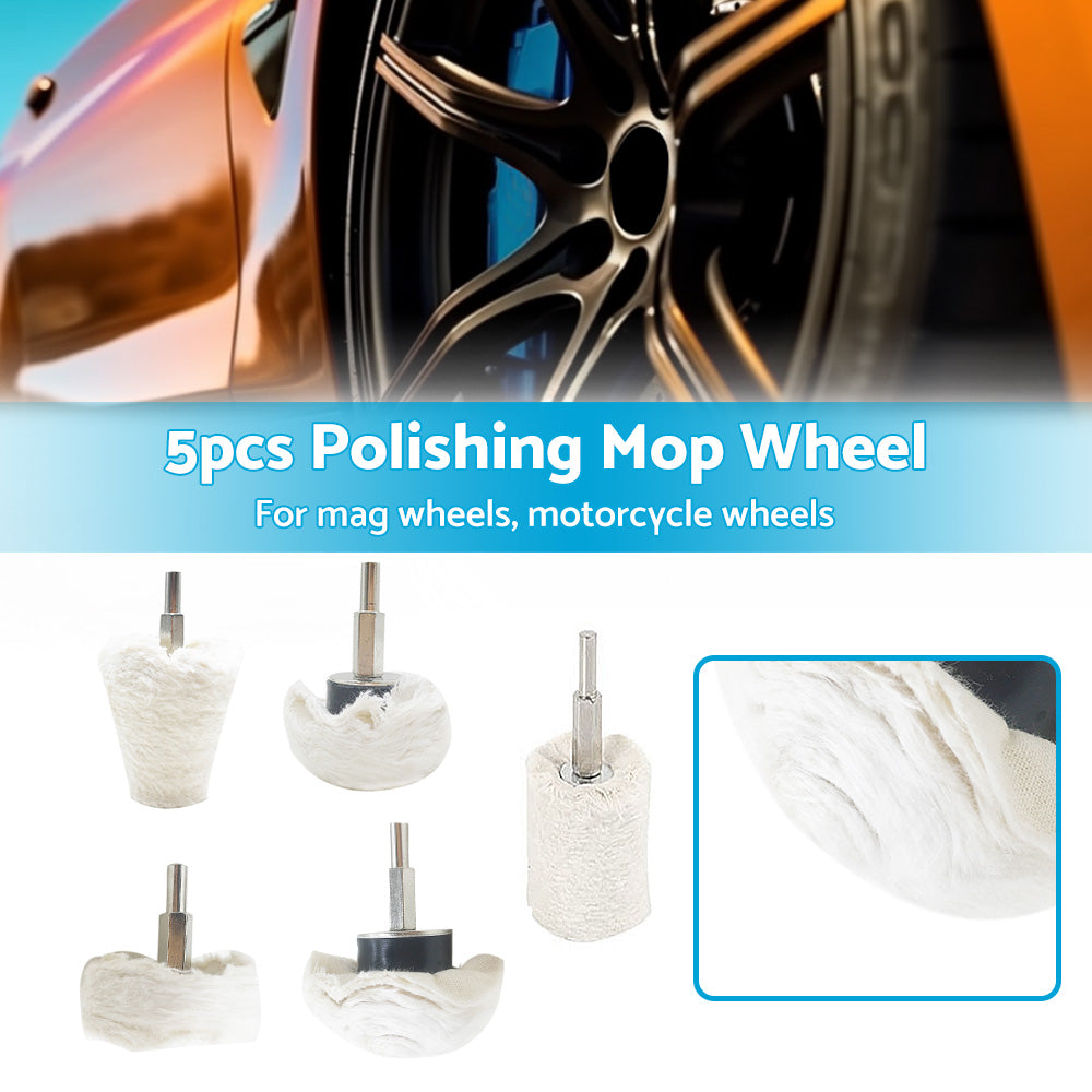 {{ 5PCS Polishing Buffing Pad Mop Wheel Drill Kit for Manifold Aluminum Stainless }} - Buy Car Parts Online at {{ Kaka Auto Parts }}.