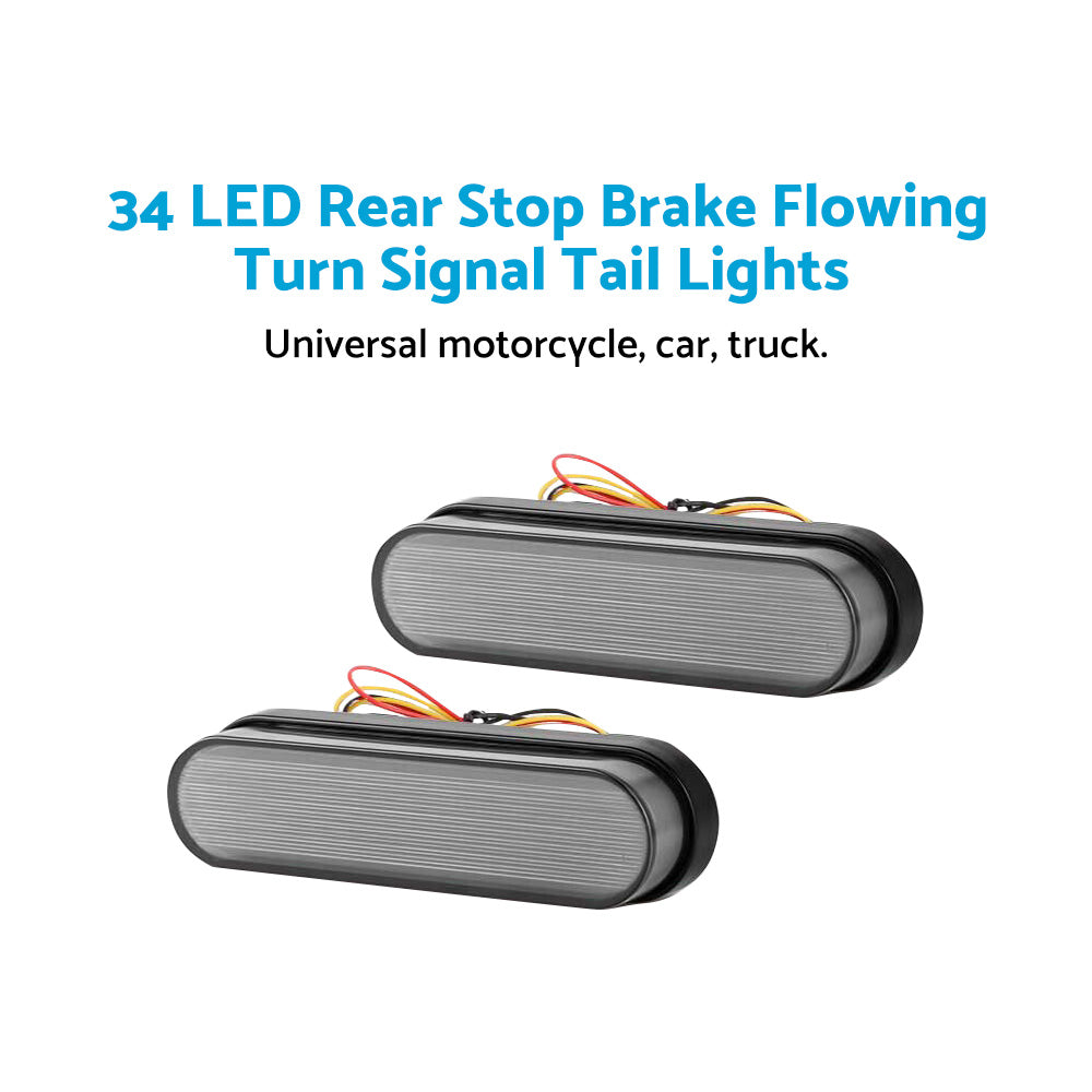 34LED Rear Stop Brake Flowing Turn Signal Tail Lights Suitable For Trailer & Truck