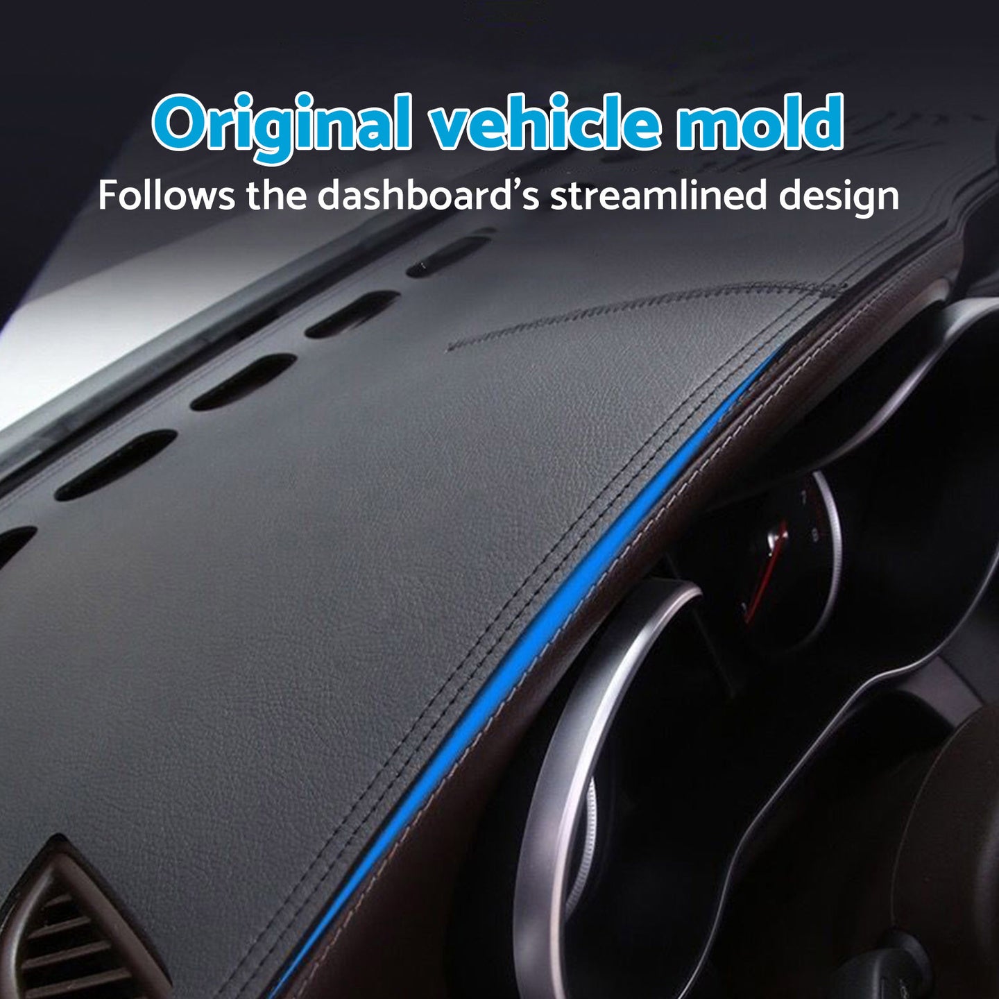 {{ Dash Mat Microfiber Leather Black Suitable For Toyota Prado 150 Series 2009-2024 }} - Buy Car Parts Online at {{ Kaka Auto Parts }}.