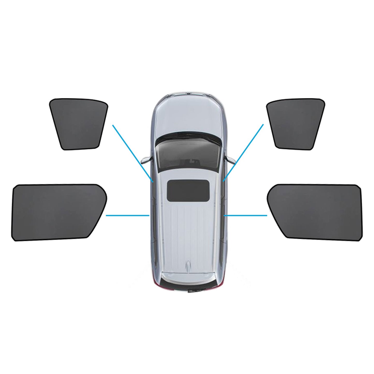 {{ Magnetic Mesh Sun Blind Shades Suitable for Suitable for Toyota Hilux SR5 15-25 }} - Buy Car Parts Online at {{ Kaka Auto Parts }}.