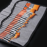 25 Pcs Artist Paint Brushes Watercolour Acrylic Oil Painting Brush With Case Set