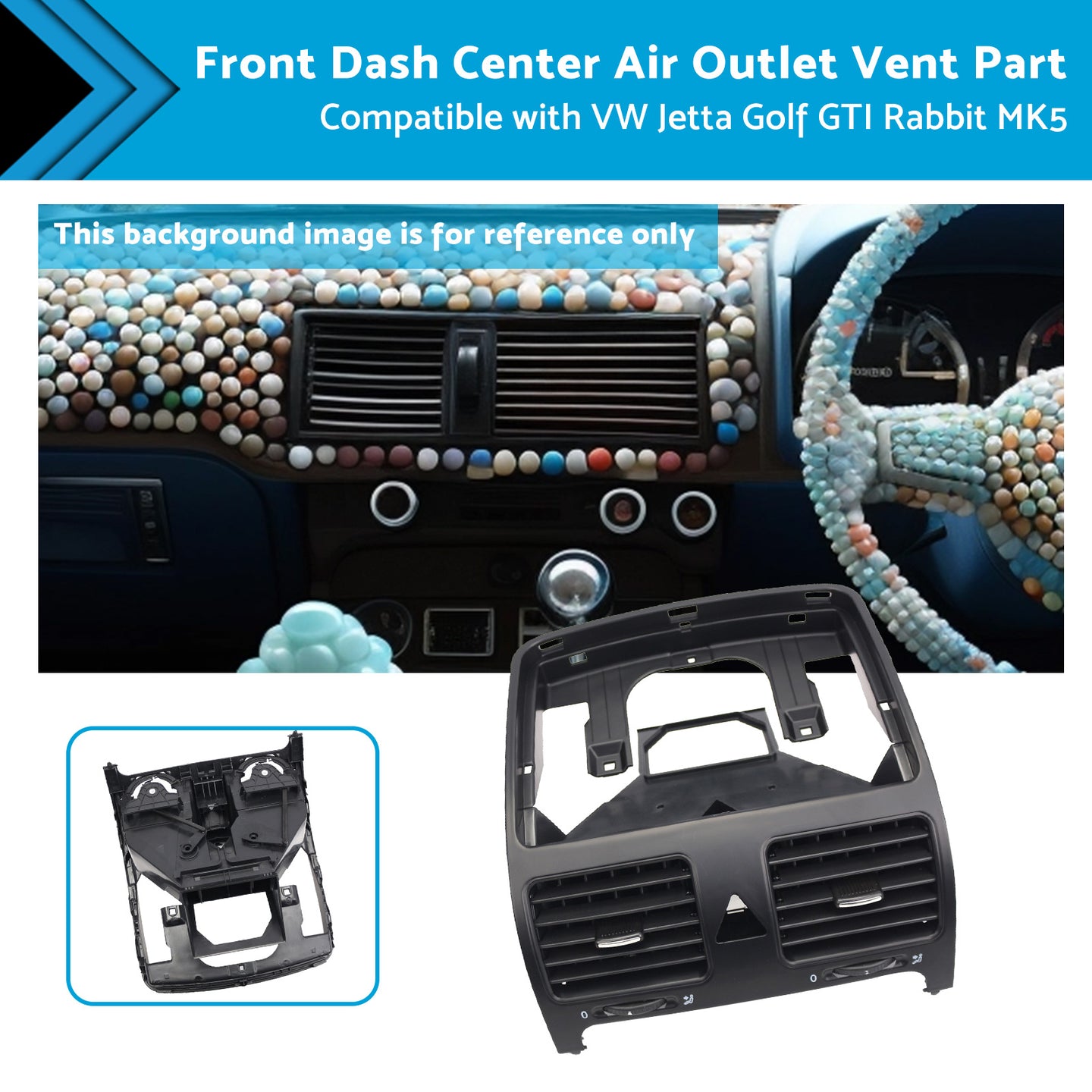 {{ Front Dash Center Air Outlet Vent Part Suitable for VW GTI Rabbit MK5 Jetta Golf }} - Buy Car Parts Online at {{ Kaka Auto Parts }}.