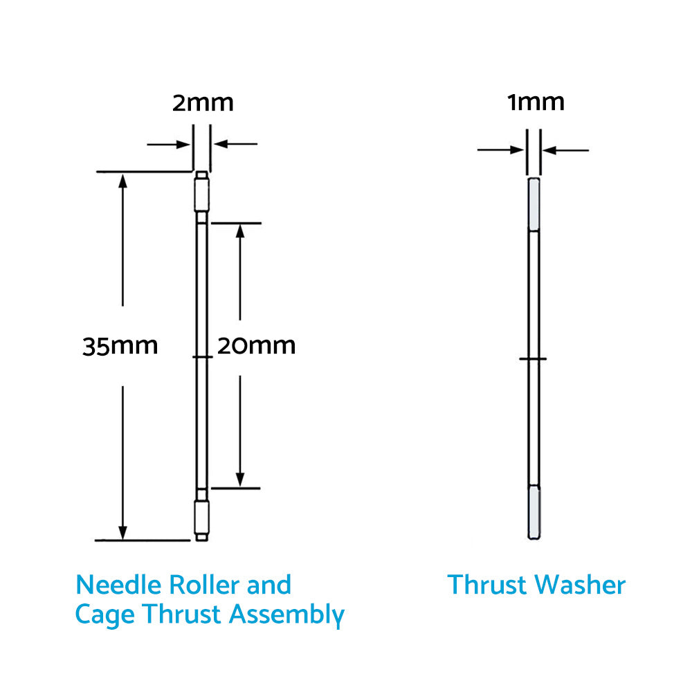 {{ 10PCS 20mm x 35mm x 2mm AXK2035 Thrust Needle Roller Bearing with AS2035 Washer }} - Buy Car Parts Online at {{ Kaka Auto Parts }}.