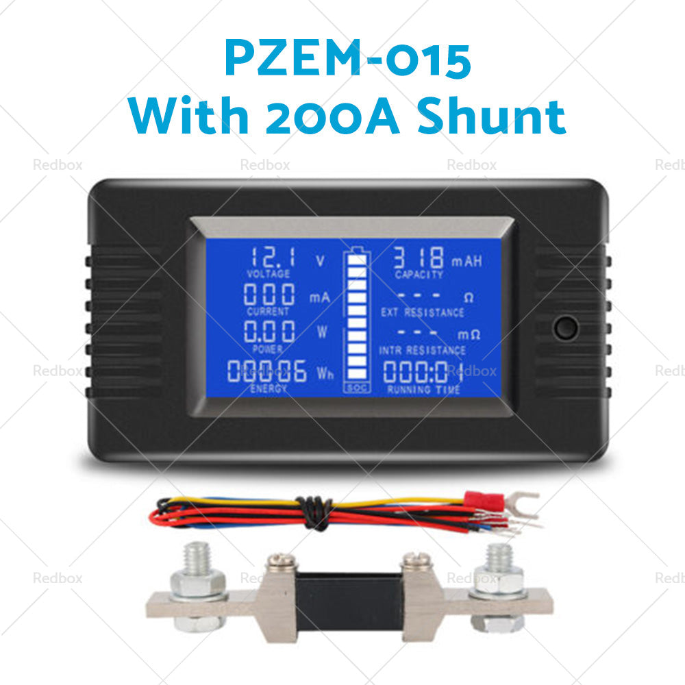 {{ 50-300A LCD Display DC Battery Monitor Meter 200V Voltmeter Amp For RV System }} - Buy Car Parts Online at {{ Kaka Auto Parts }}.