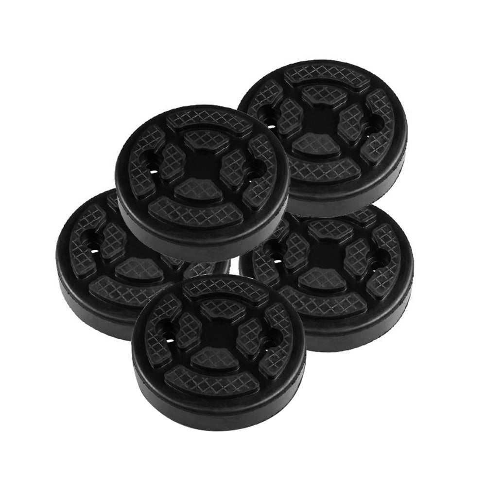 5x Universal Round Rubber Arm Lift Pads Suitable For Car Truck Auto Hoist Black