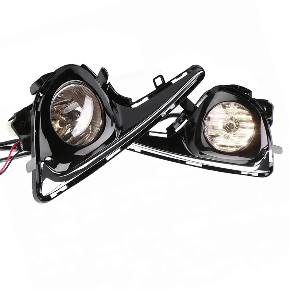 2x Front Grill Bumper Halogen Fog Lights Suitable For Toyota Yaris 2018-2019