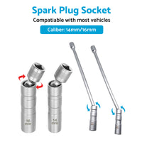 {{ 14/16 MM Thin Wall Magnetic Swivel Spark Plug Socket 12Point Removal Tools }} - Buy Car Parts Online at {{ Kaka Auto Parts }}.