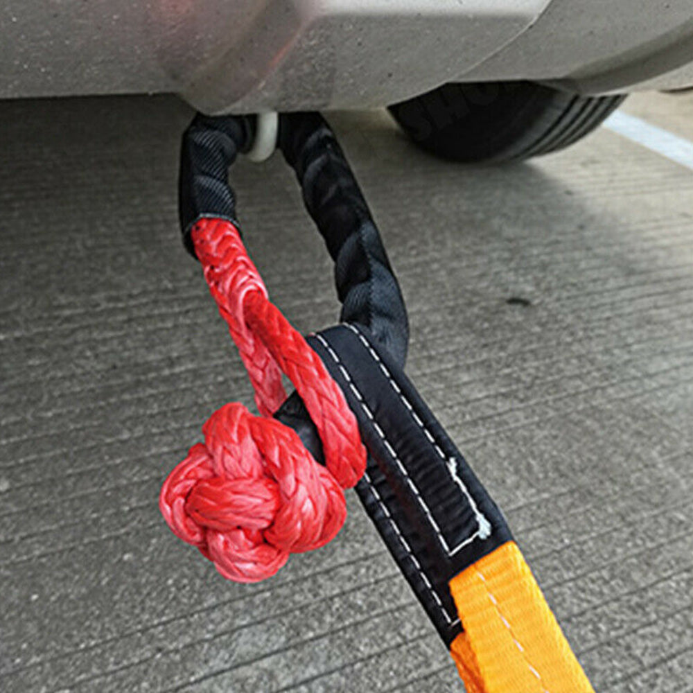 {{ Recovery Pulley Kit Suitable For Winch Ropes 3/8in 1/2in Soft Shackle Red Black }} - Buy Car Parts Online at {{ Kaka Auto Parts }}.