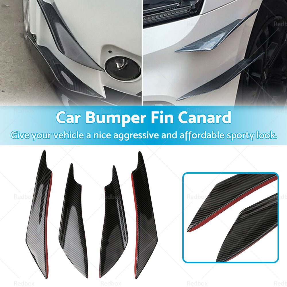 {{ 4x Carbon Fiber Car Bumper Fin Canard Splitter Diffuser Valence Spoiler Lip }} - Buy Car Parts Online at {{ Kaka Auto Parts }}.