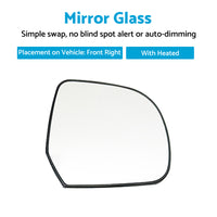 Right Passenger Side Heated Mirror Glass Suitable For Nissan Almera N17 2012 On
