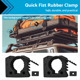 compare product 2x Car Rubber Clamps Bases Adapter 25-45mm Shovel Axe Retainer Fixing Holder