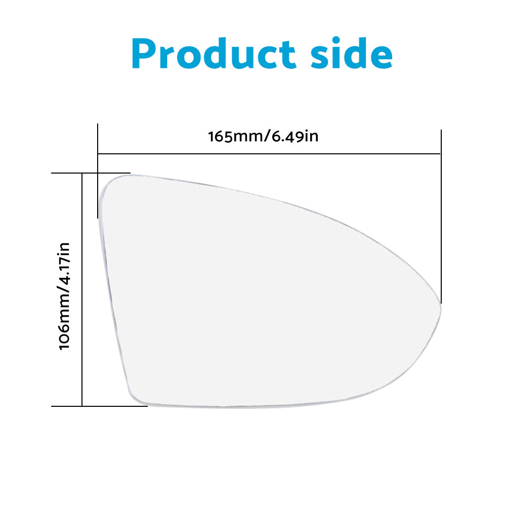 Right Heated Convex Mirror Glass with Base Suitable For VW Golf MK7 / MK7.5 2013-2018