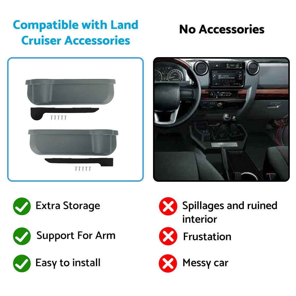 Door Pockets Storage Box Cup Holder Suitable For Toyota Land Cruiser 70 Series
