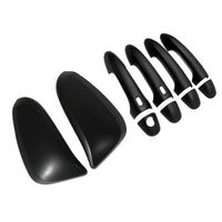 Black Mirror Covers & Door Handles Kit Suitable For Toyota Hilux 2015-2023