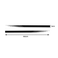 2x Racing Plaid Side Door Fender Skirt Stripes Decals Stickers Car Accessories