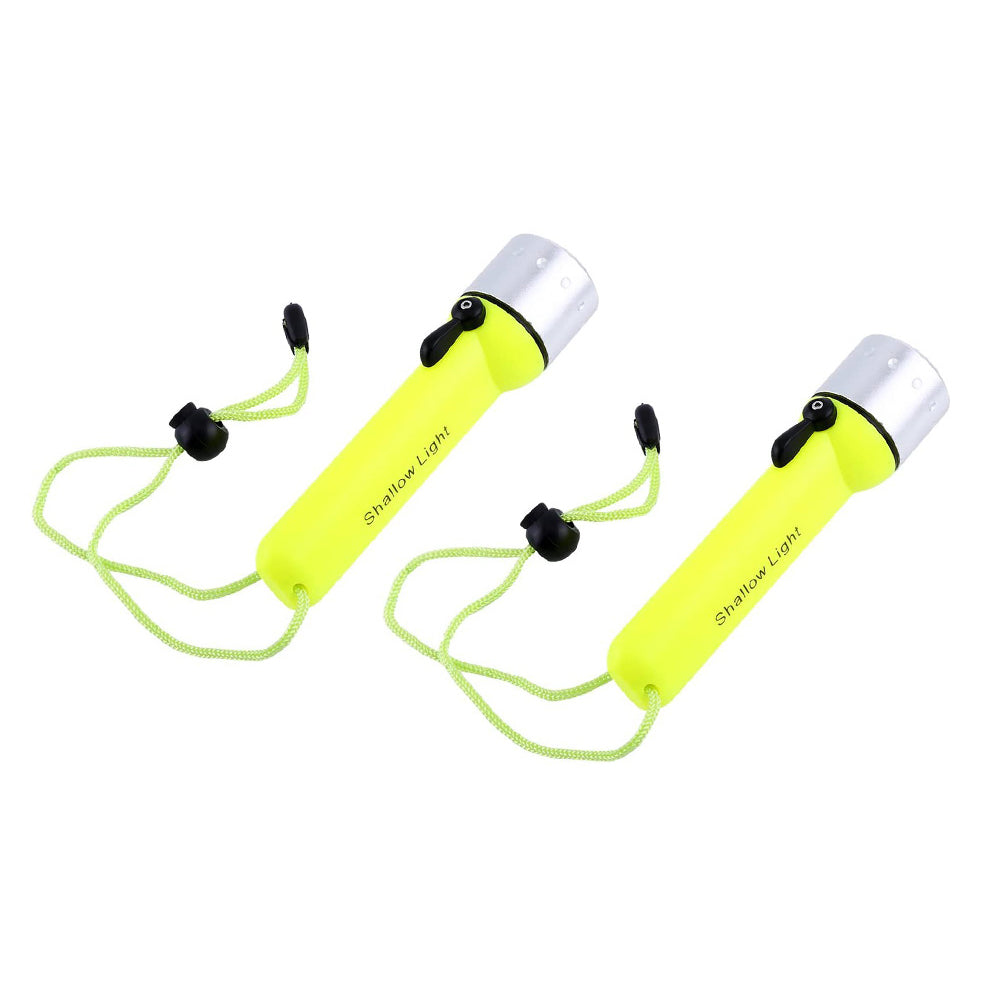 2x Waterproof Bright LED Scuba Diving Underwater Flashlight Torch Light Lamp Suitable For Diving & Outdoor Use