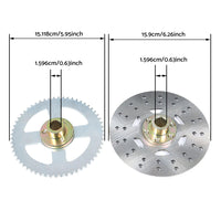 Rear Live Axle Kit With Chain, Hub Sprocket and Hub Brake Assembly Suitable For Drift Trike / Go-Kart