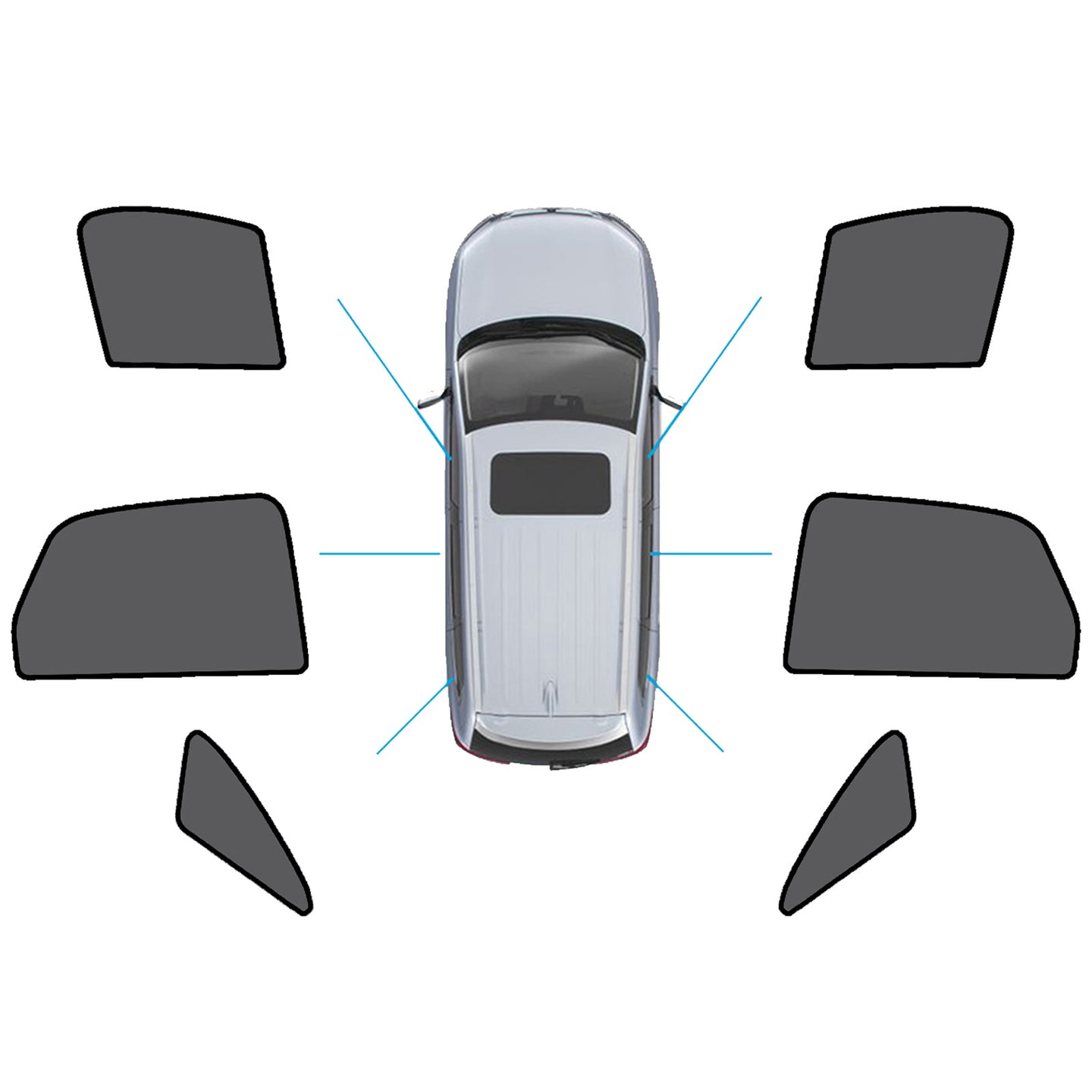 {{ Magnetic Mesh Sun Blind Shades Suitable for Audi Q3 2011-2018 on Front/Rear }} - Buy Car Parts Online at {{ Kaka Auto Parts }}.