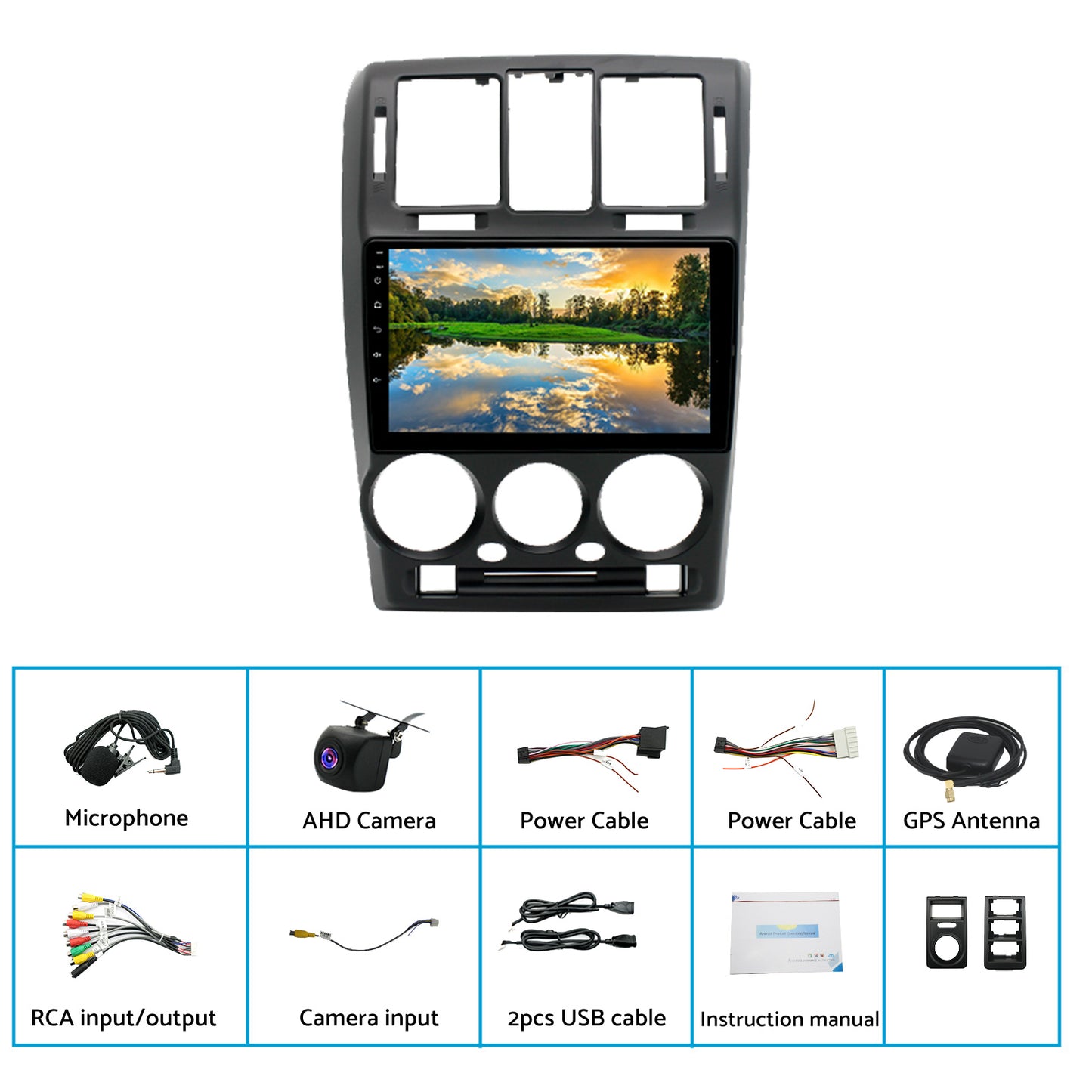 32GB 9in Car Radio Stereo Apple Android 13 w or Cam For Suitable for Hyundai Getz